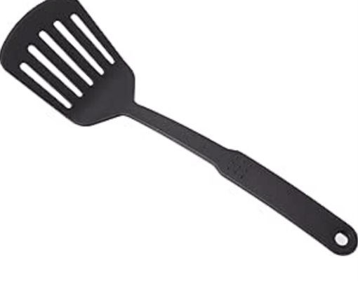 Nylon Perforated Spatula, Black - Image 3